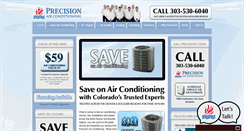 Desktop Screenshot of precisionairconditioning.com