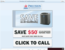 Tablet Screenshot of precisionairconditioning.com